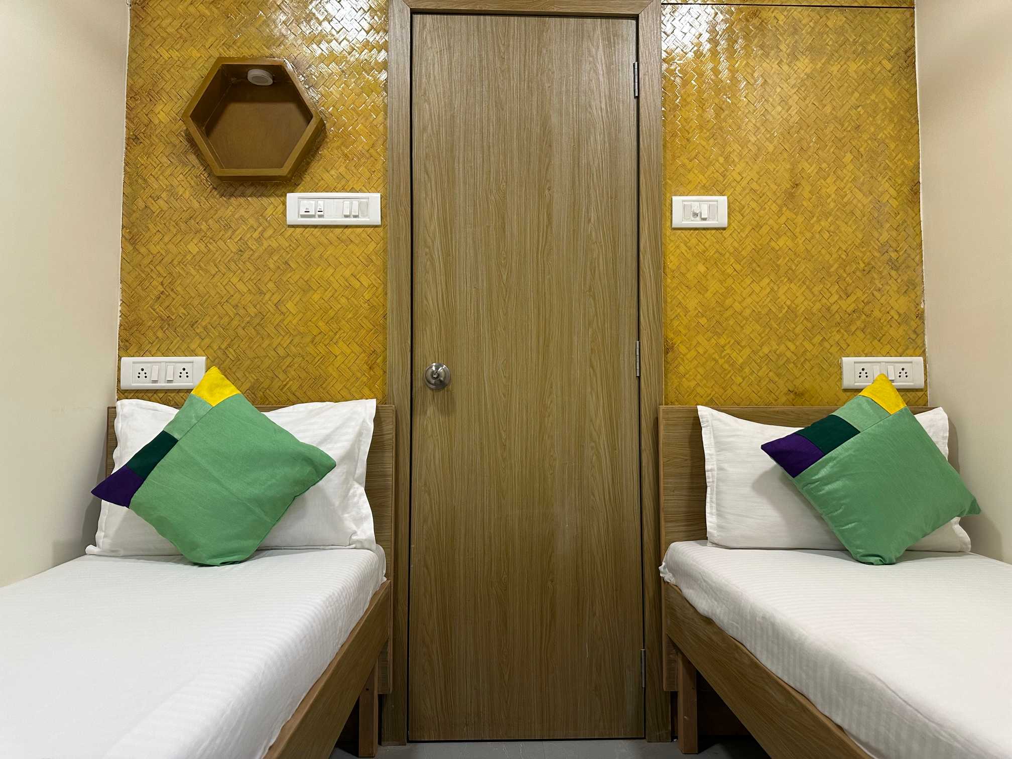 Attached-bath double room at Zest Stays 1056