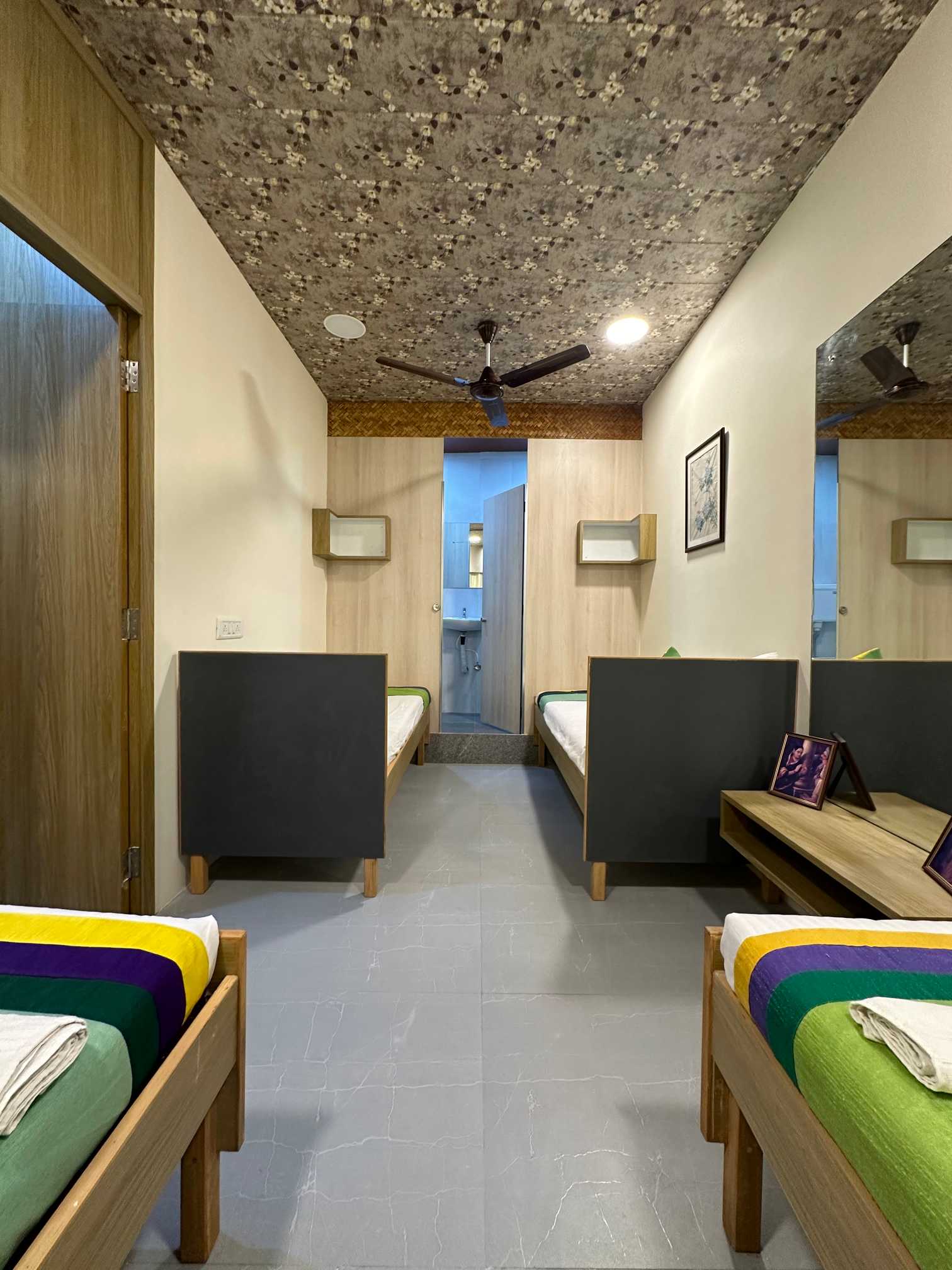 Double AC room interior at Zest Stays 1056